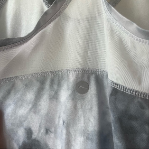 Gottex Studio Tie-Dye Racerback Tank XS | Gray Mesh Back Activewear Top Workout - Picture 7 of 7